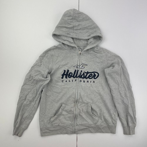Hollister hoodie large grey - hollister,