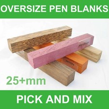 OVERSIZE LARGE 25mm + WOODTURNING PEN BLANKS - CHOOSE YOUR OWN SPECIES