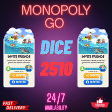 Monopoly Dice Go ? 2510 DICE ? SUPER FAST⚡ 24/7 AVAILABILTIY✅ CHEAPEST?