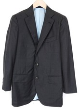 Suitsupply La Spalla Mens UK40R Grey Wool Classic Simple Button Blazer