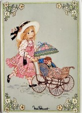 Vintage Villeroy & Boch VilboCard Porcelain Ceramic Miss Petticoat "Doll Mother"