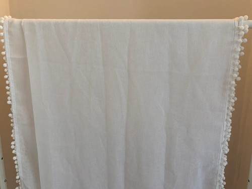 White sheer linen look - linen-look, curtain