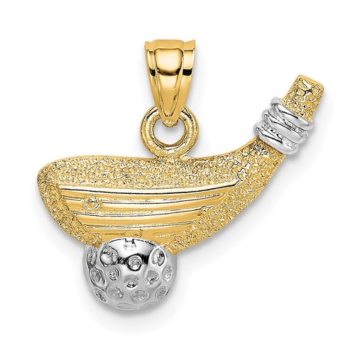 14k yellow gold rhodium golf - 14k,