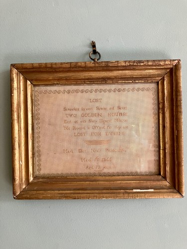 Small antique sampler - small,