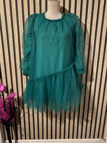 Monnalisa green tulle mesh - tulle,
