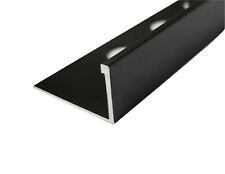 5 x Matt Black Metal 10mm Tile Trim