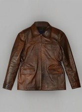 NEW Celebrity Style Vintage Brown Distressed Handmade Leather Jacket For Women's