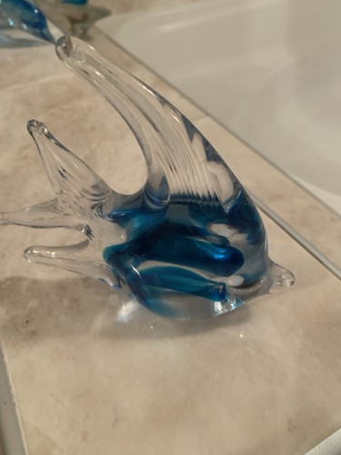 Glass angel fish ornament - angel,