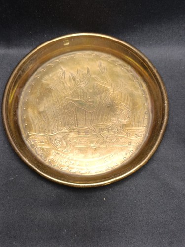 Vintage brass etched lucky - etched,
