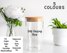 Kitchen Vinyl Decal Stickers for Jars Containers Tupperware Pantry Hinch Custom