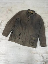 Vintage Barbour Retail Ursula Jacket Wax Coat Rain Men Size M brown