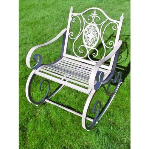 Rustic grey metal rocking - grey,