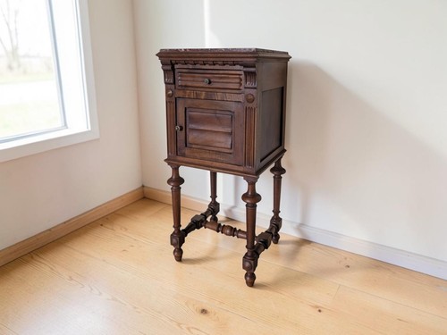Antique french bedside cabinet - french,