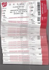 2014 WASHINGTON NATIONALS PICK YOUR GAME HARPER STRASBURG 2ND HALF TICKET STUB