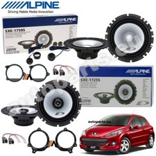 Kit 6 Casse Altoparlanti Alpine Anteriori e Posteriori per Peugeot 207