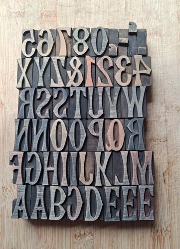 Wooden letterpress printers - wooden,