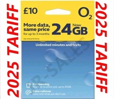 O2 SIM CARD Pay As You Go 24GB UNLIMITED CALLS SMS/TEXT Standard Micro Nano