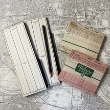 Vintage Scoring Cards Whist & Bridge With Pencils As Found