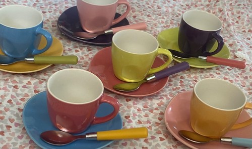 Espresso cups and saucers - 6x,