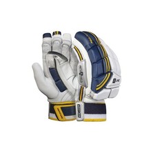 2025 Masuri E Line White Blue Yellow Batting Gloves - Free P&P