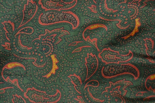 Green silk ascot - green,
