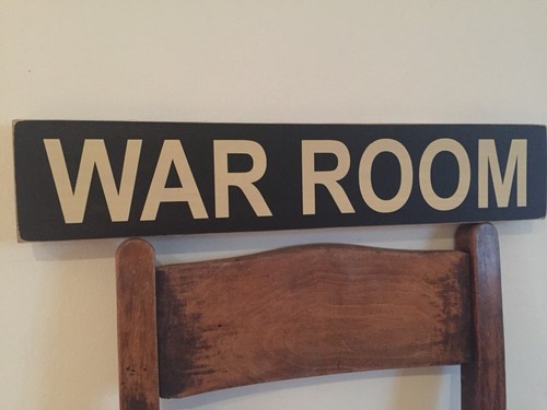 War room sign - room,