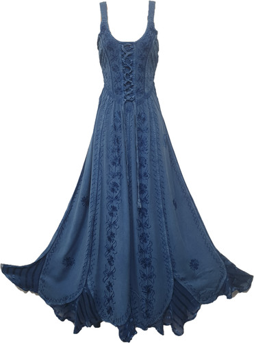 Maxi summer dress - maxi, denim