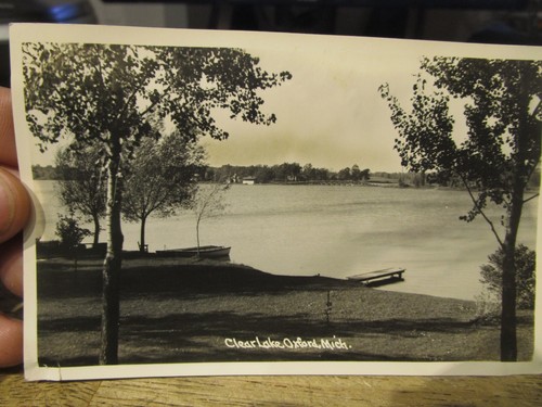 Old postcard michigan clear - old,
