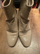 Topshop Beige Croc-Effect