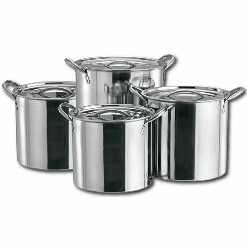 New 4pc large stainless - large,