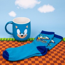 Sonic The Hedgehog Mug & Socks Gift Set NEW