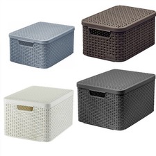 Storage Box Basket Lidded