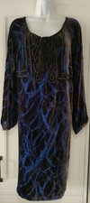 Womens Antik Batik Blue Velvet