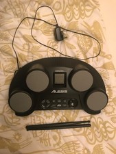 Alesis CompactKit 4 Tabletop Drum Kit Machine with Power Adapter and Drum Sticks