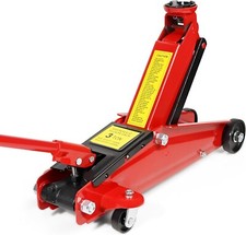 HYCHIKA Steel Racing Trolley Jack, with Hydraulic Piston Quick Lift Pump, 3 Ton