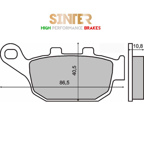 Rear sintered brake - brake, pads