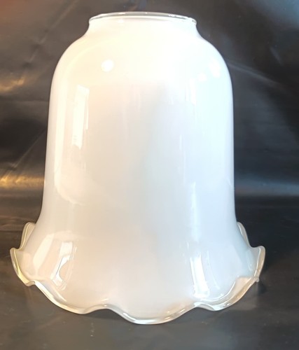 Vintage milk glass light shade - glass,