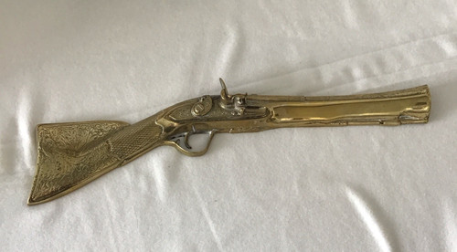 Vintage large brass flintlock - brass,