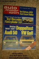 Auto Motor Sport 2/75 Mercedes 240 D 3.0 Ford RS 2000 Datsun 160 J SSS