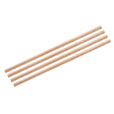 4 Pack Pure Copper Round Rod 6.5mm/0.26 Inch Dia 8.82 Inch Length Copper Rod