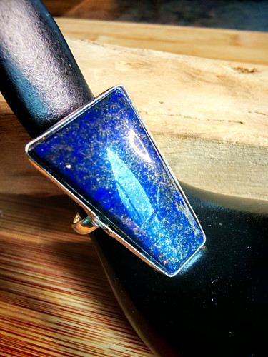 Silver plated lapis lazuli - silver,