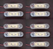 24V Front LED Marker White Lights x10 Truck Chassis Lorry for Volvo DAF Scania