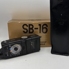 Nikon SB-16 Speedlight flashgun +AS-9 module. EXC++ boxed cond. Pro grade flash