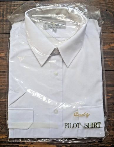Mens white pilot shirt - white,