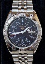 Seiko 5 Automatic 21 Jewels Military Black Dial Japan Made Men’s Watch 7S26