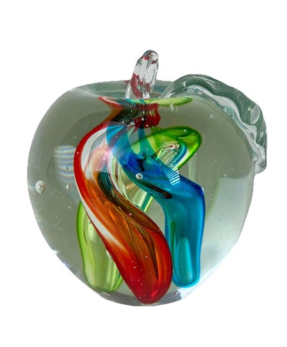 Glass apple paperweight - paperweight, design