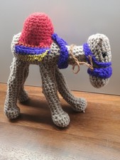 Hand Crocheted/ Knitted Nativity Camel 19cm Tall
