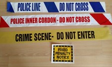 Police Tape (3) x 3 metres Parking Ticket Envelope - Joke - Wind Up - Gag