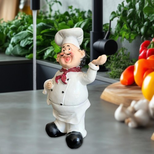 Resin chef figurine cooks - resin,
