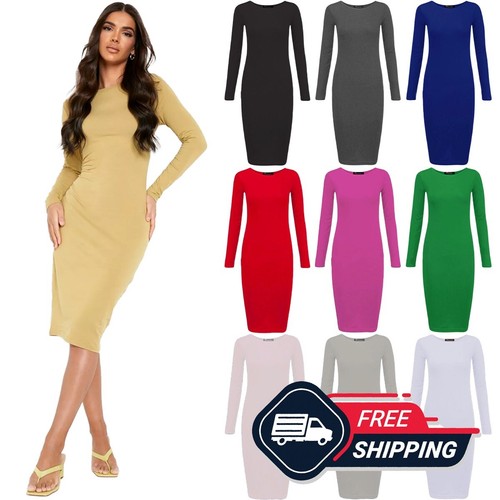 Womens long sleeve plain - sleeve,